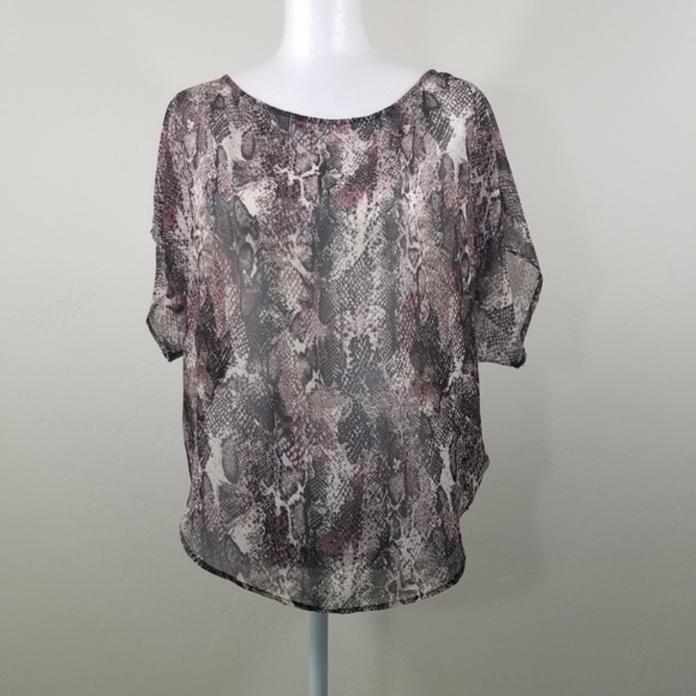 Guess Snake Print Blouse Size S